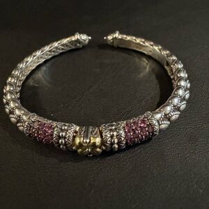 Barbara Bixby Sterling & 18k Cuff Bracelet